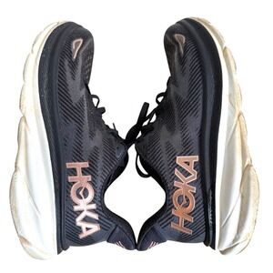 Hoka Clifton 9 Women 9B Pre-Ownerd Running Shoes Black 1127896 BRGL Mesh Sneaker